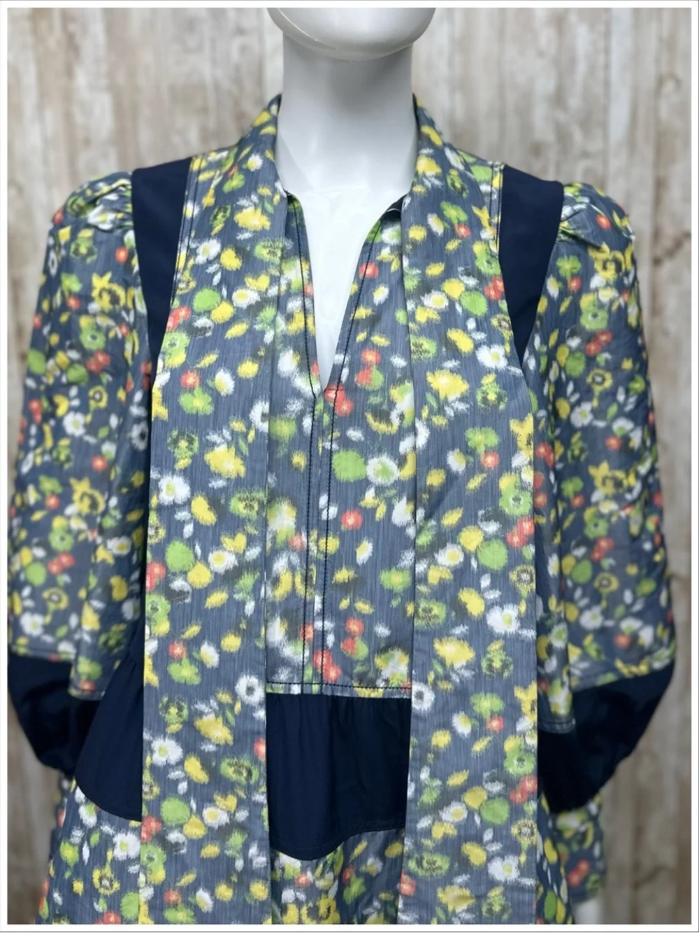 Tory Burch Taffeta Floral Silk Trim Dress Confetti NWT~ Size 10 ~ Item #W9 ~$798